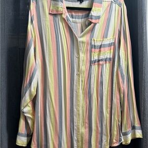 Torrid Multicolor Striped Blouse